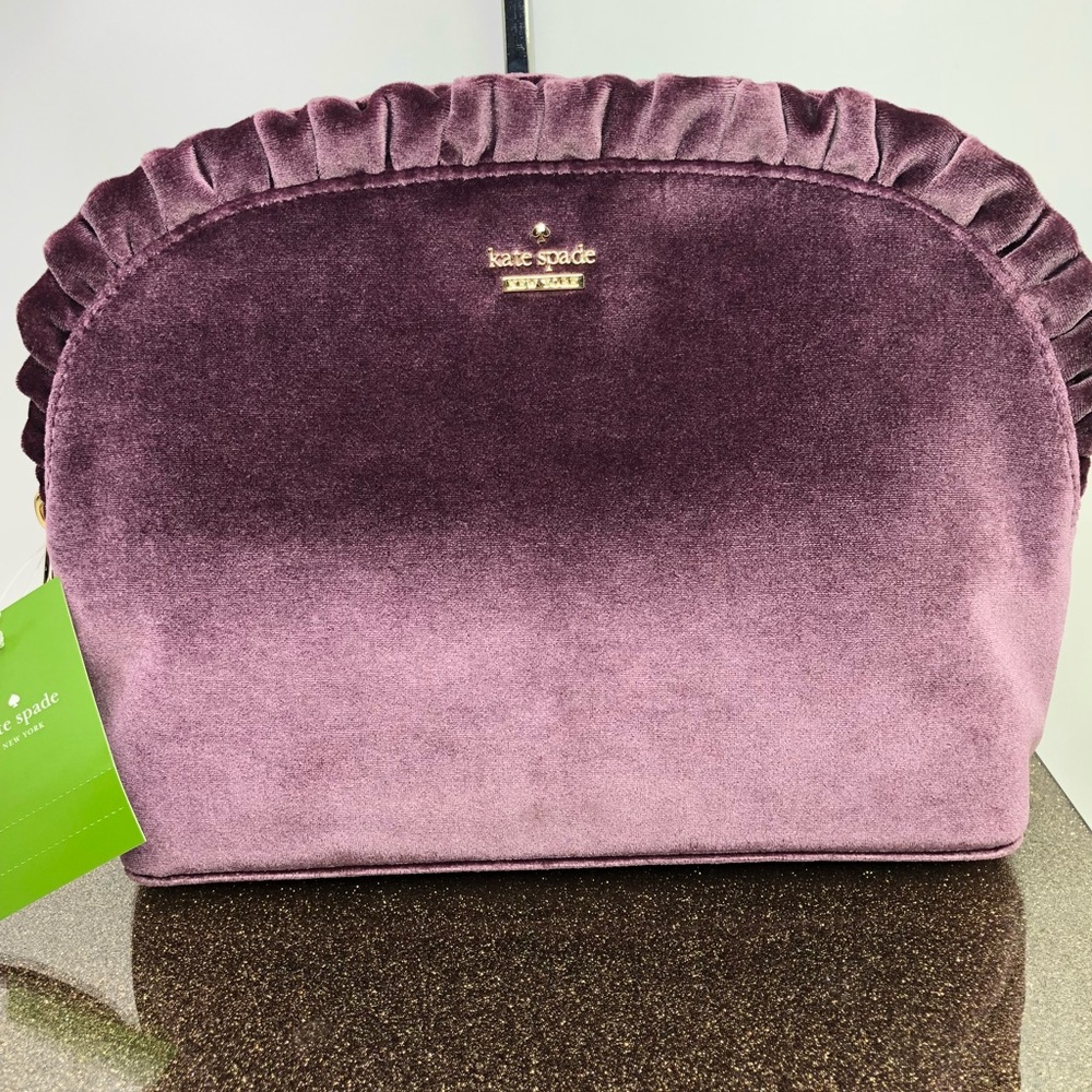 Kate spade dawn place velvet Marcy  pouch clutch - Picture 2 of 6